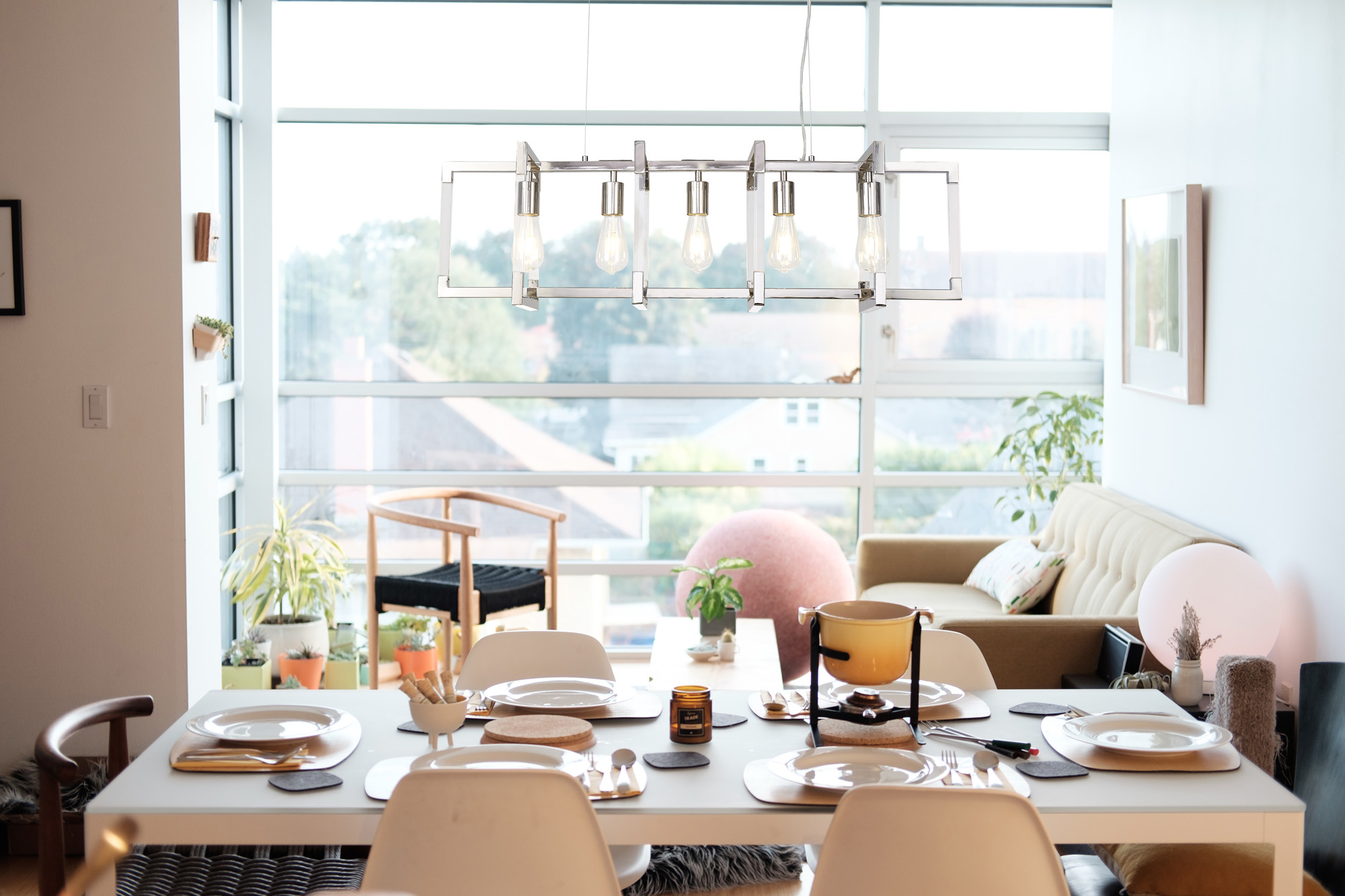 Canto Polished Nickel Ceiling Lights Diyas Linear Fittings Canto Polished Nickel Ceiling Lights Diyas Linear Fittings